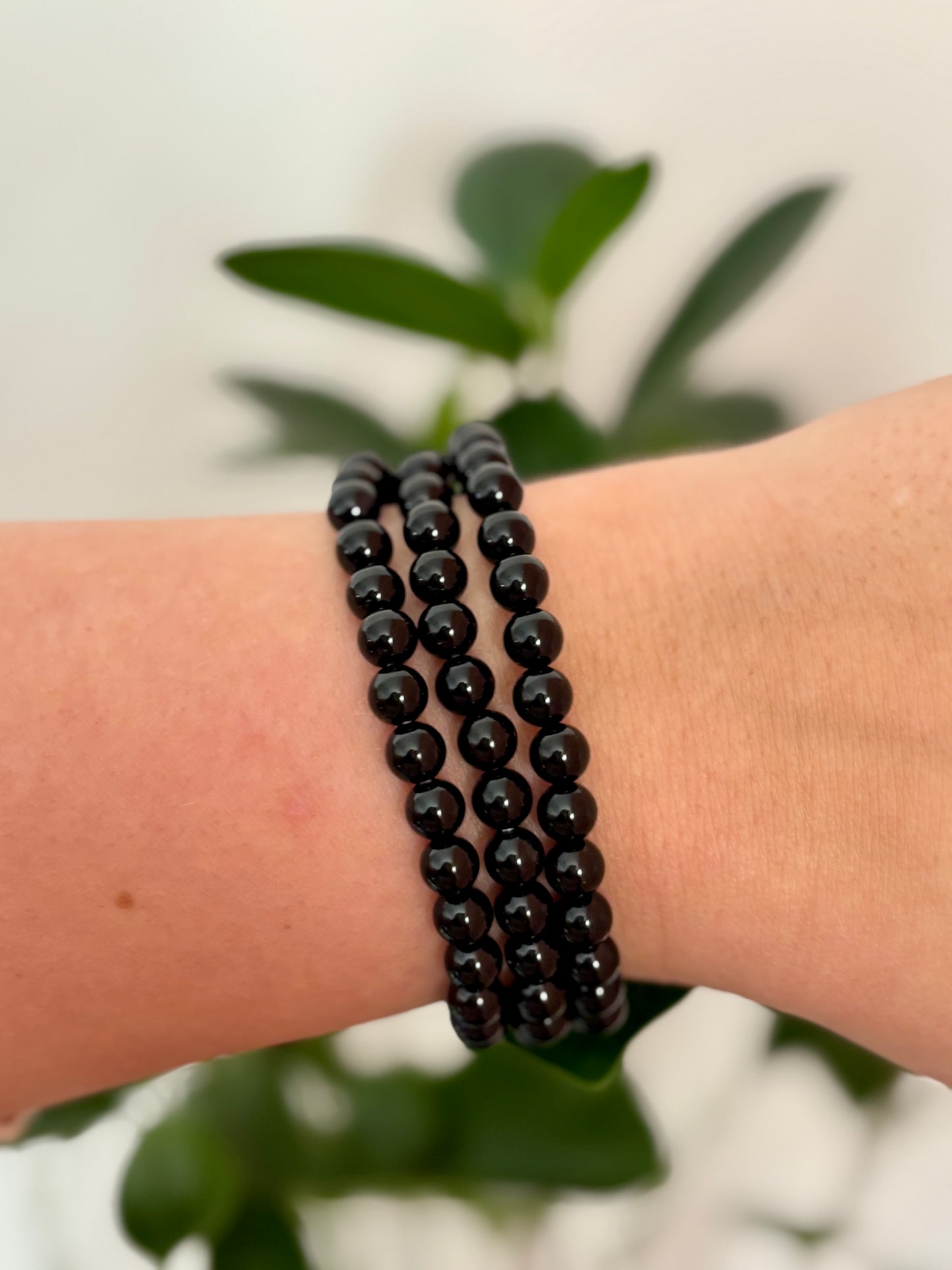 Onyx Armband – 6mm Kralen | Kracht, Bescherming & Aarding