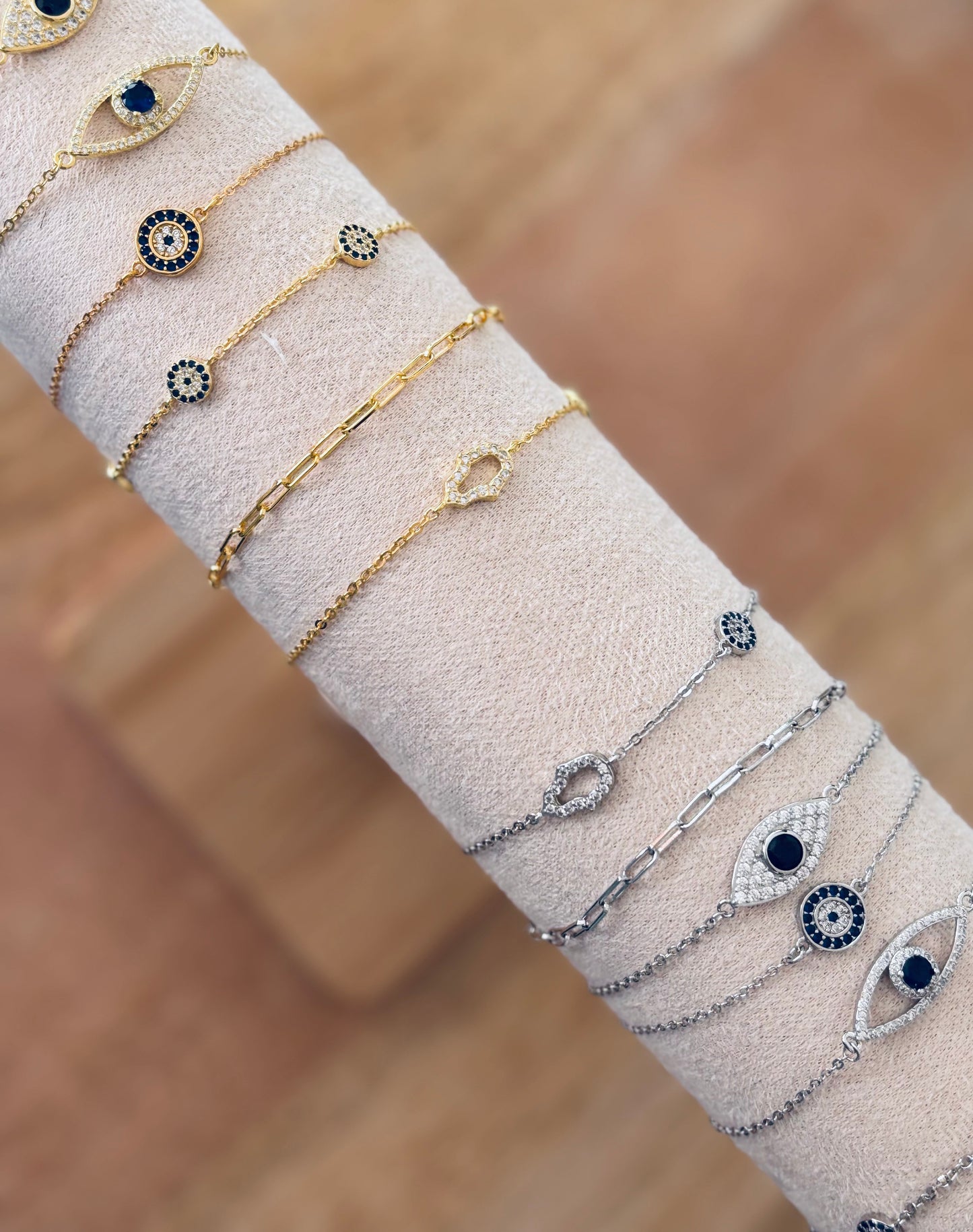 Melek Armband – 925 Sterling Zilver | Groot Boze Oog Bescherming