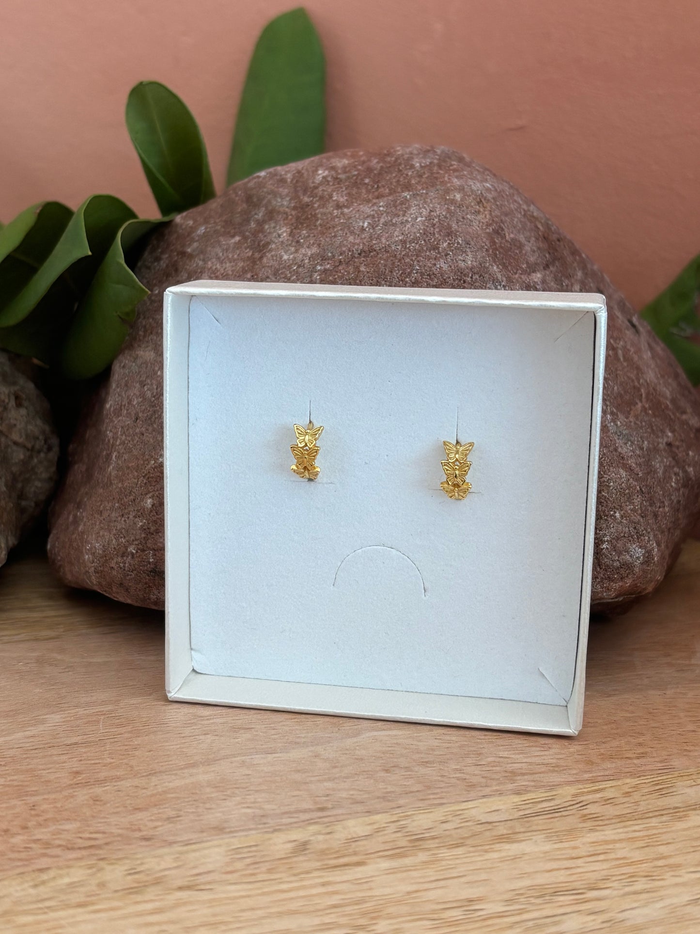 Farfalle Oorbellen – 925 Zilver met 18 Karaats Verguld Goud