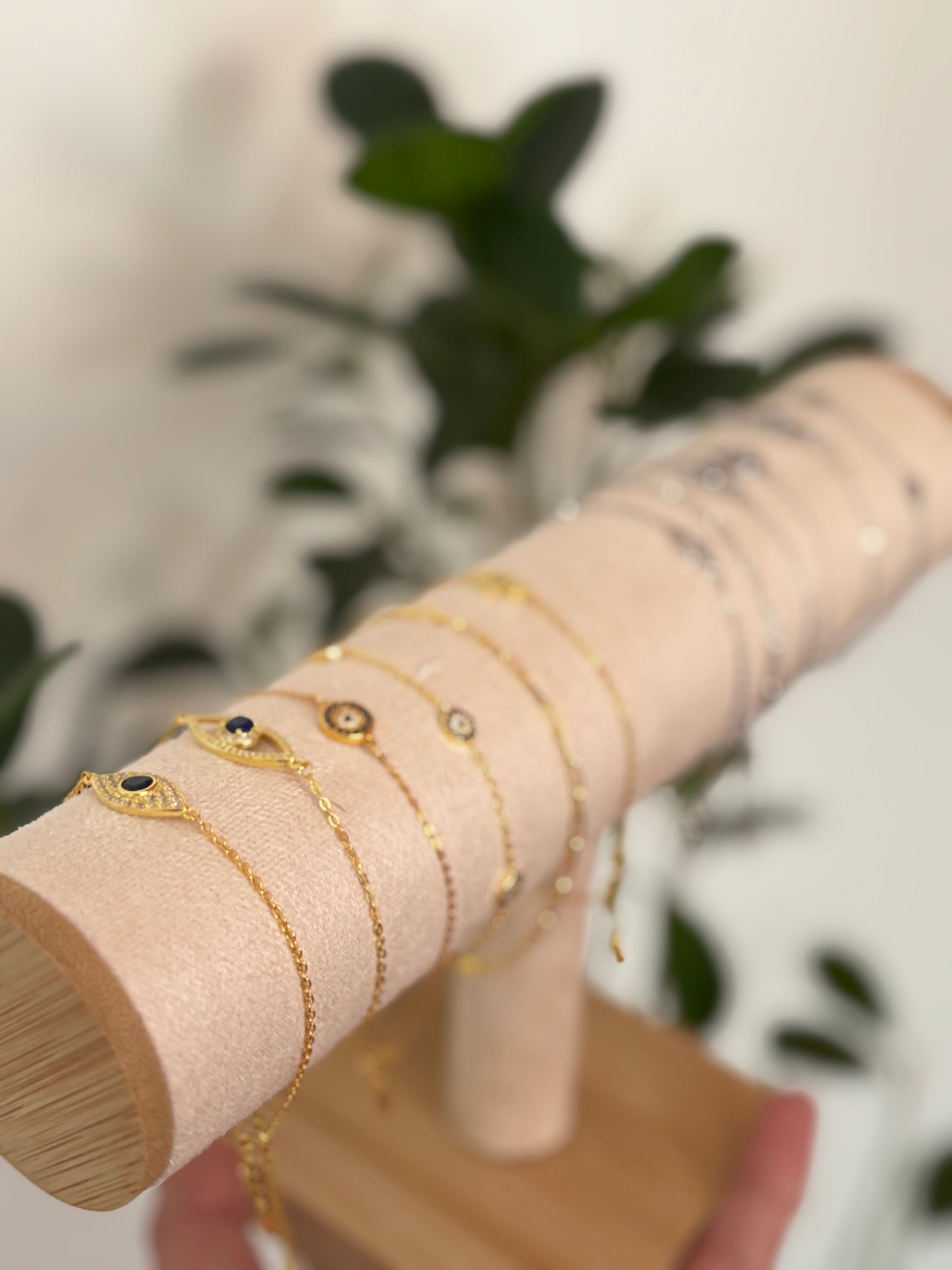 Melek Armband – 18K Verguld Sterling Zilver | Groot Boze Oog Bescherming