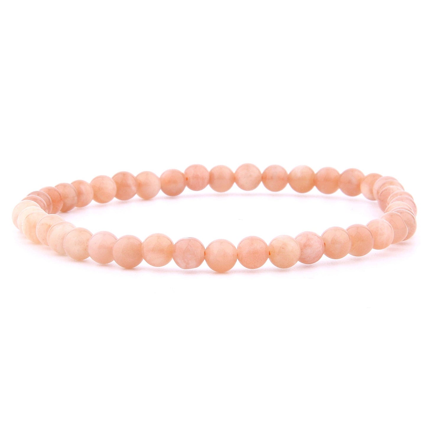 Roze maansteen armband | 4 mm