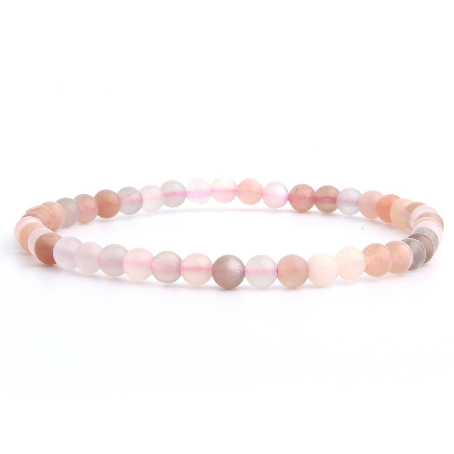 Armband met maansteenmix | 4 mm