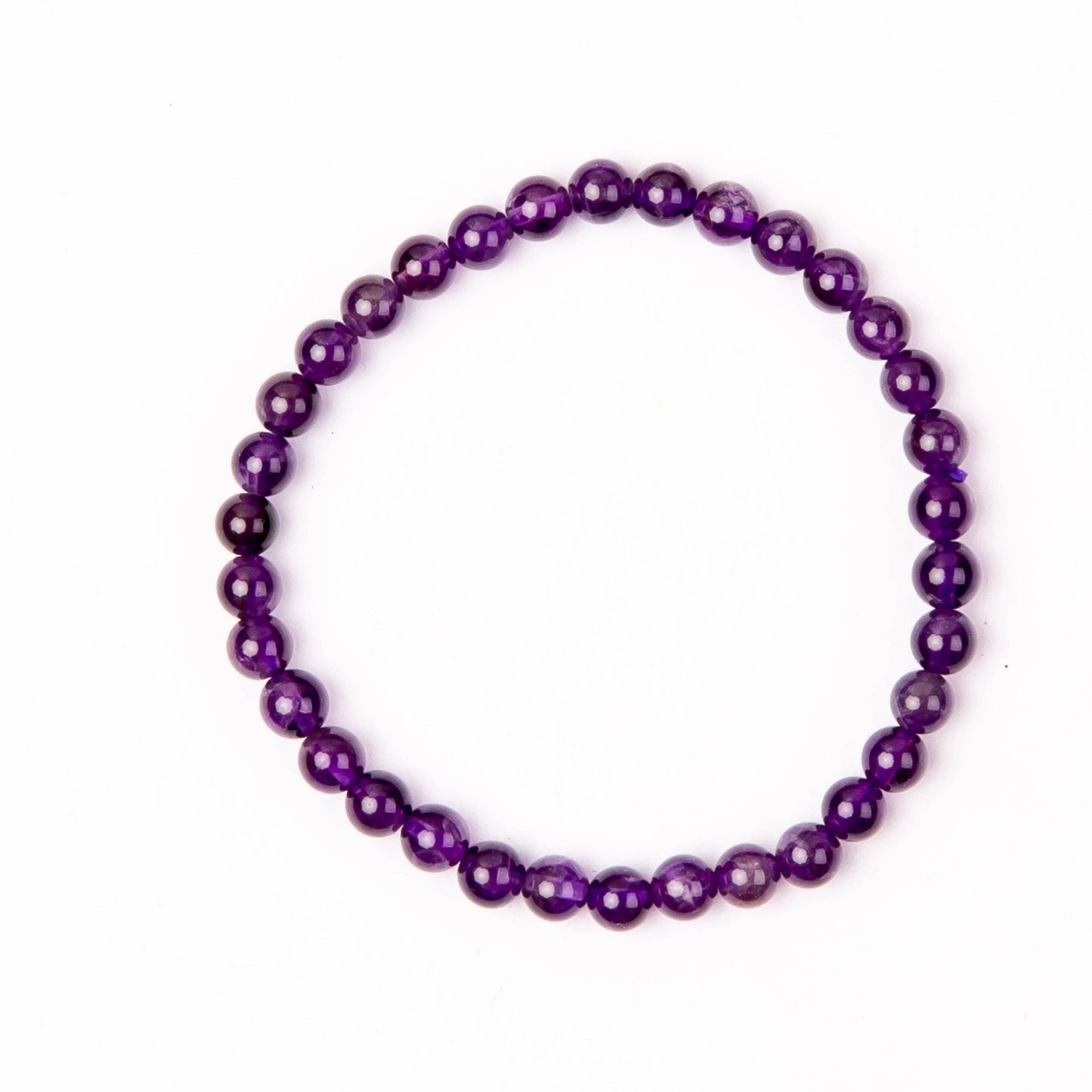 Armband met amethist edelsteen | 6 mm