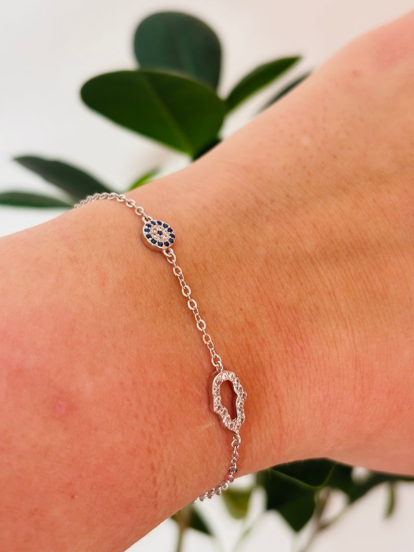 ESMA Armband – 925 Sterling Zilver | Boze Oog & Hamsa Bescherming
