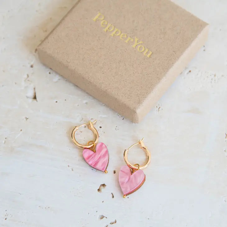 Love grows here oorbellen - Roze