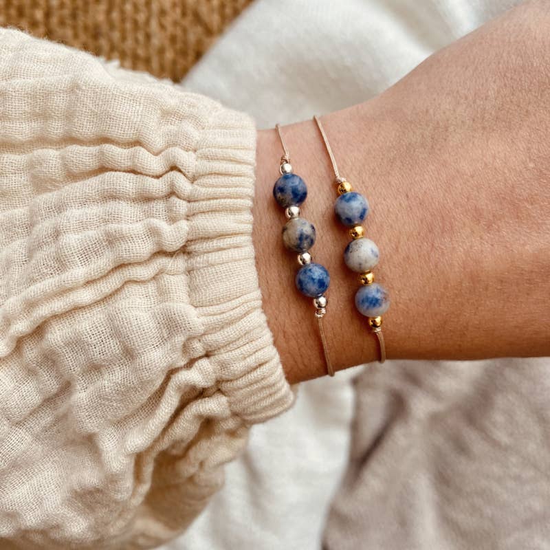 Edelstenen Affirmatie Armbandje - Sodaliet
