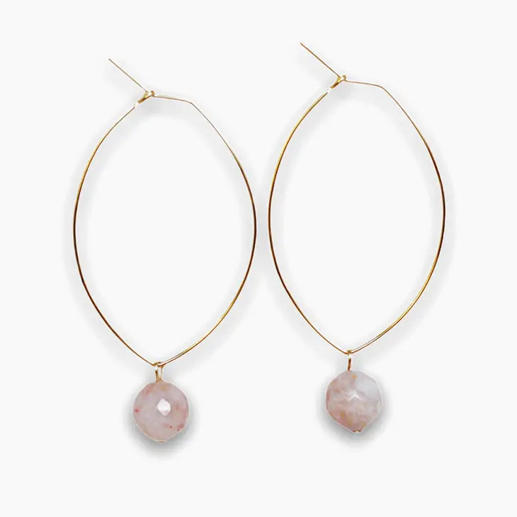 Lenny edelsteen oorringen - Maansteen