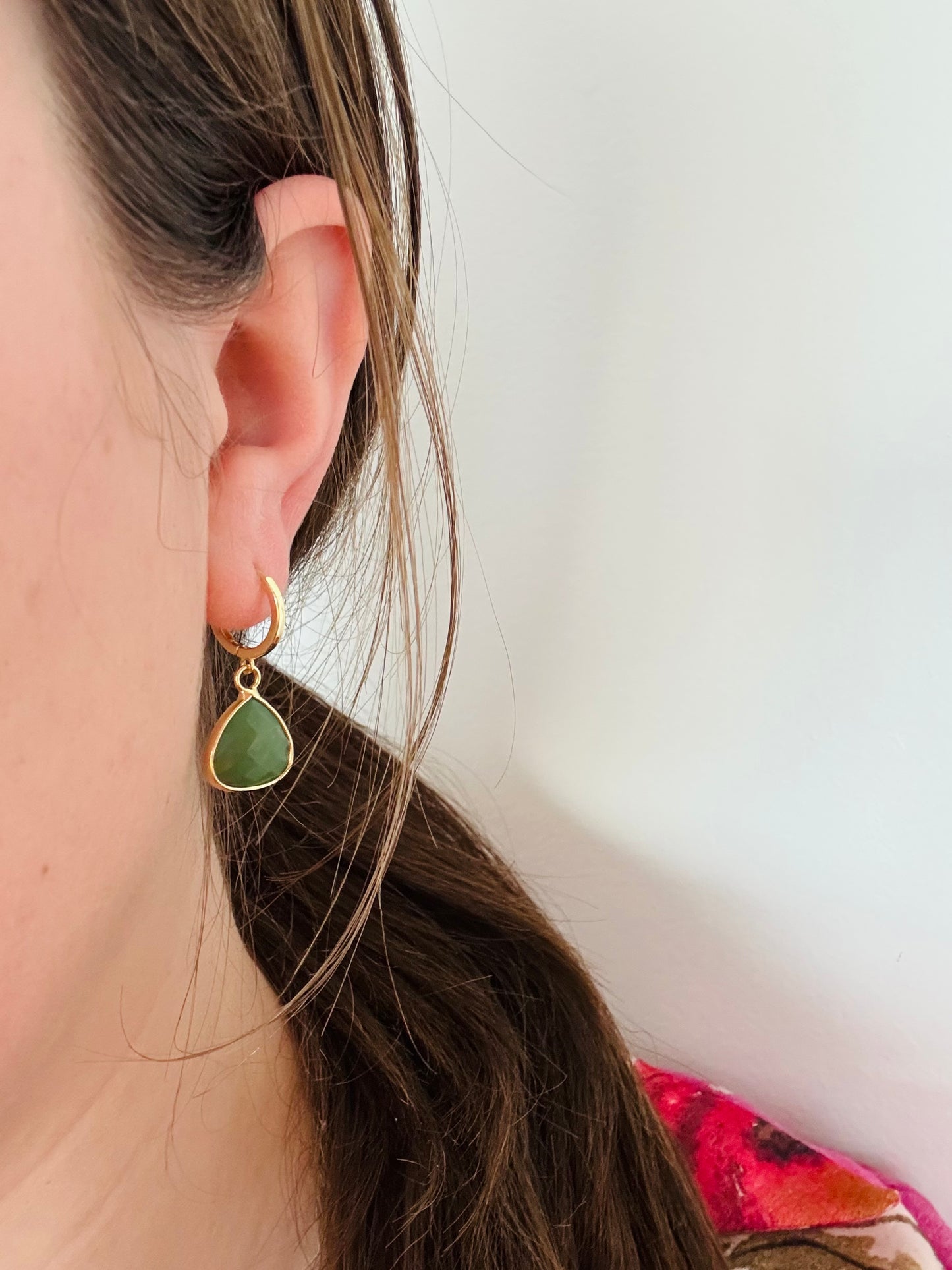 Grote druppel oorbellen | Jade