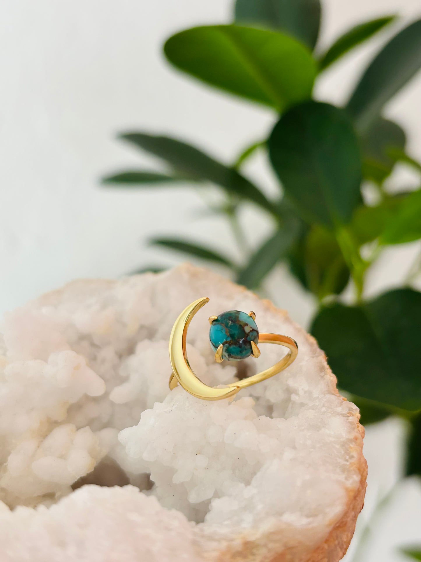 Verstelbare turkoois ring | 925 silver