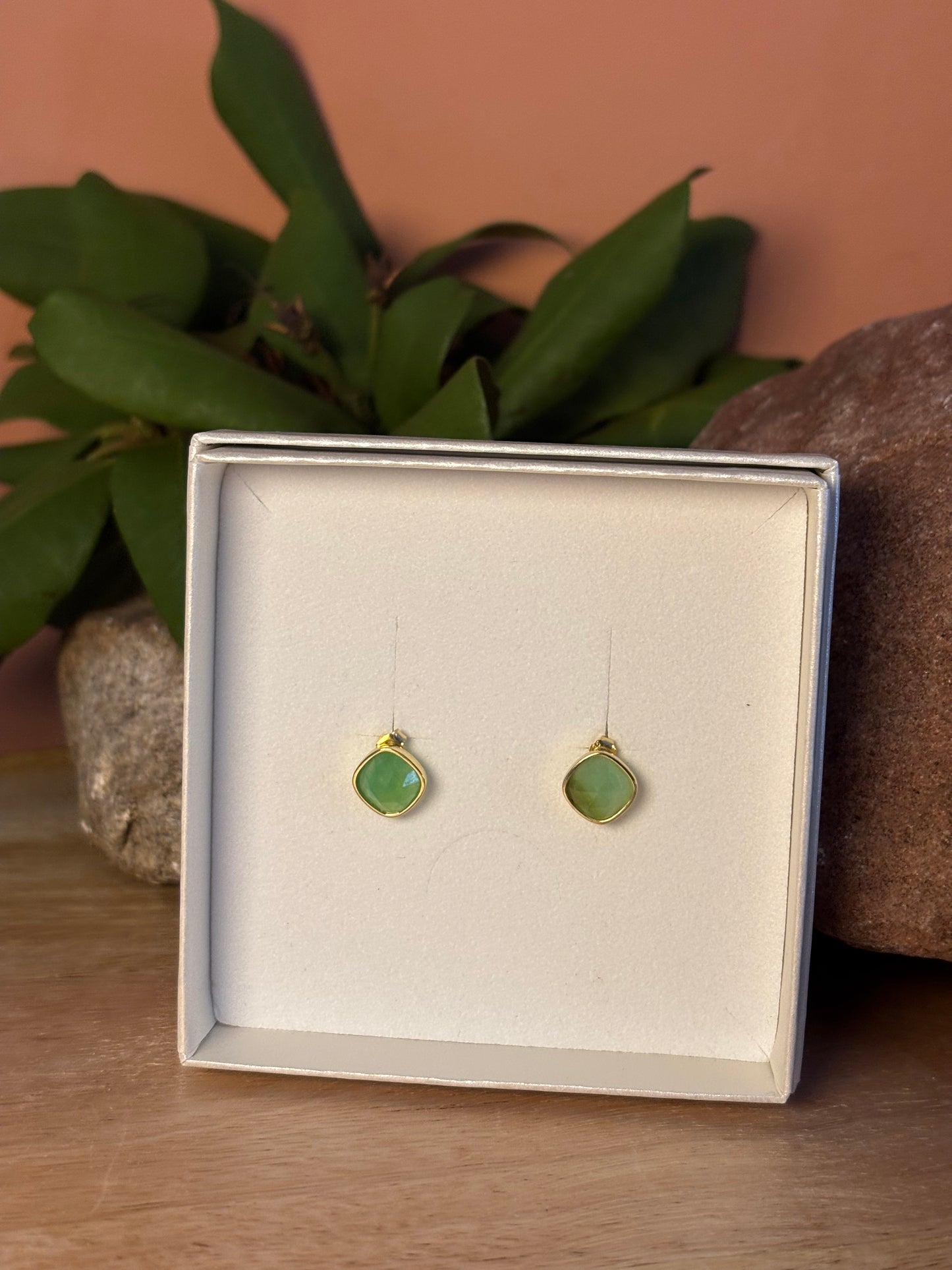 925 zilveren Kaela Studs | Jade