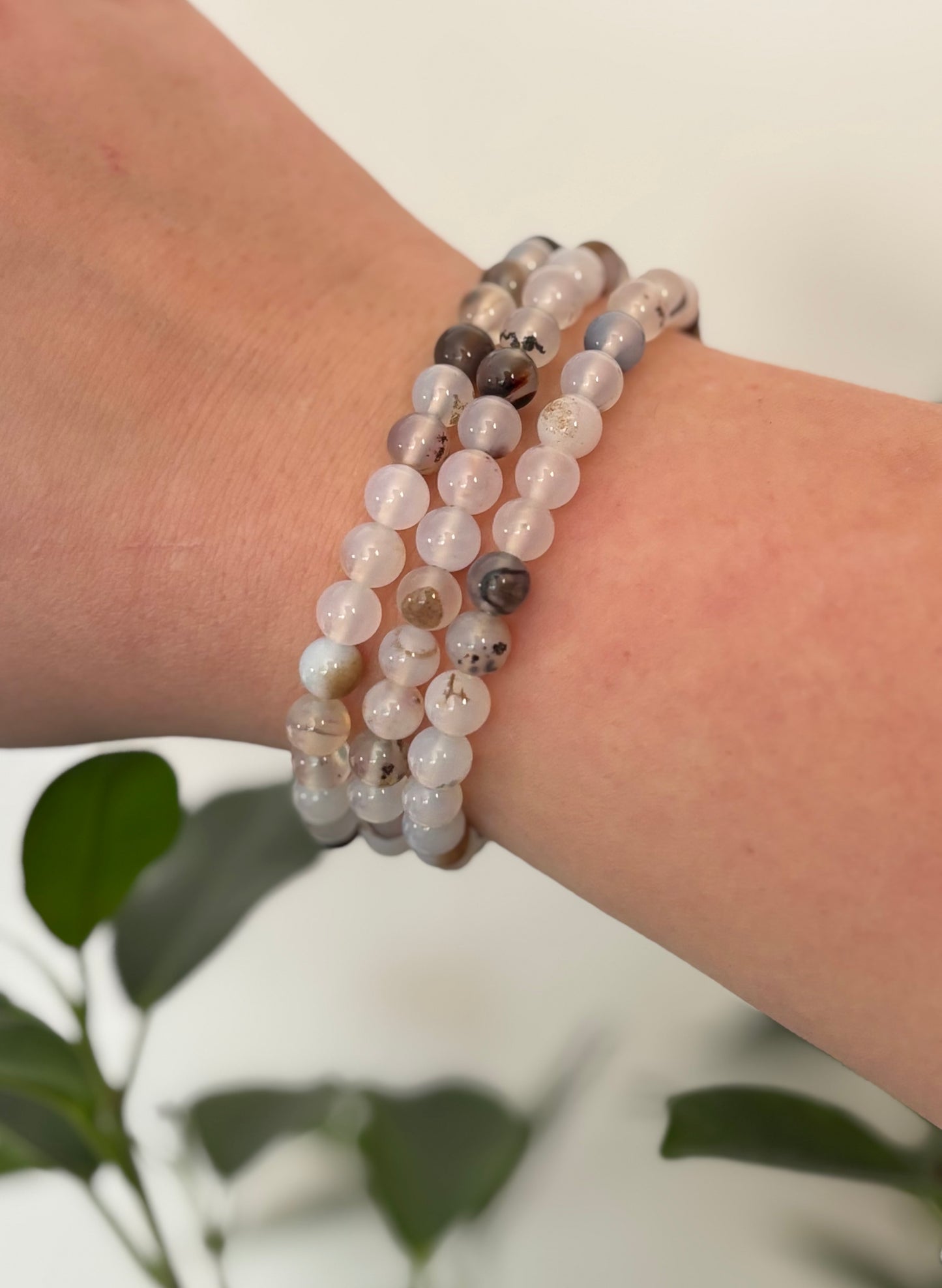 Witte Agaat Armband 6mm - Natuurlijke Edelsteen | Bestel Nu