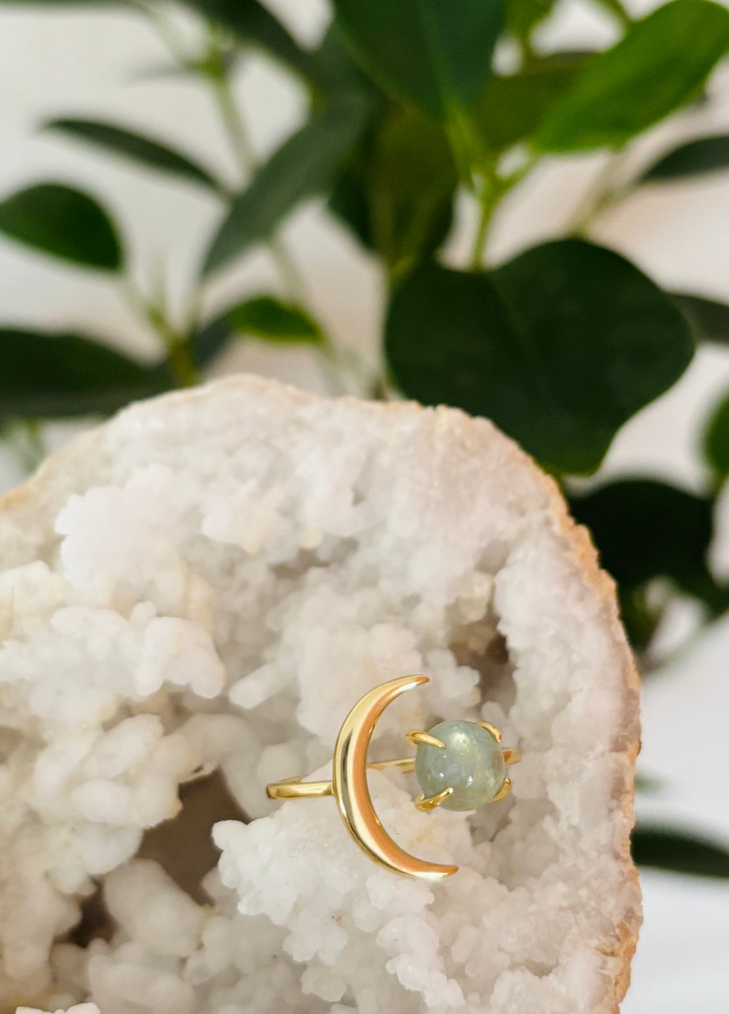 Verstelbare aquamarijn ring | 925 silver