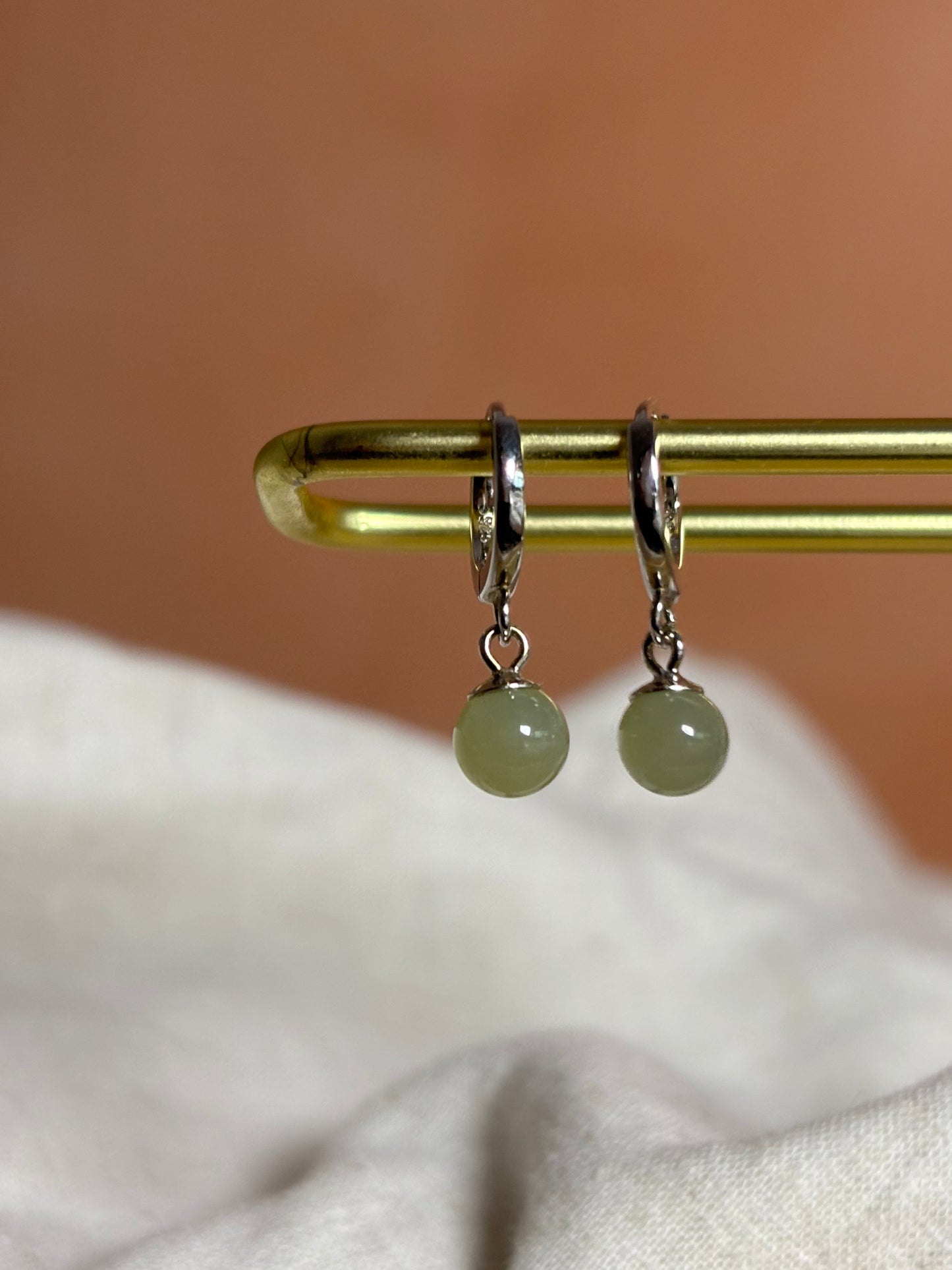 Jade ringetjes | 925 zilver met 18K verguld