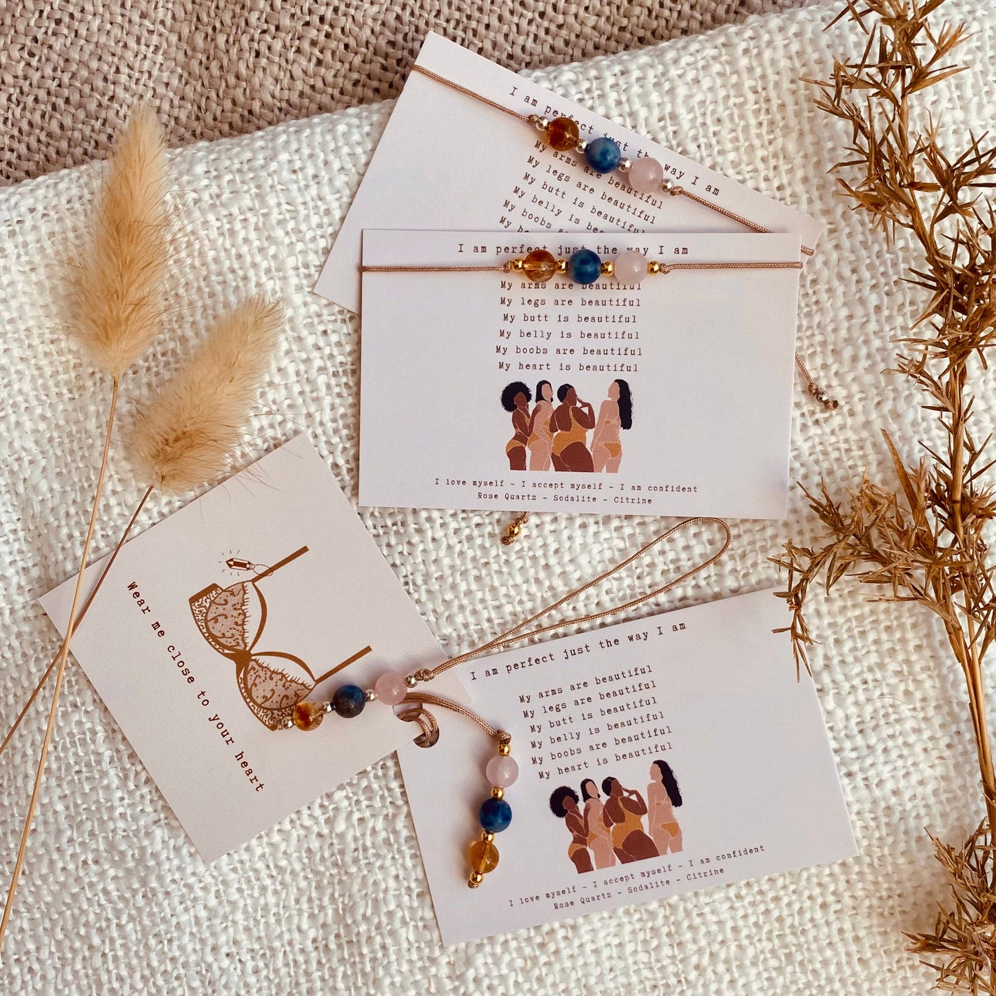 Edelstenen Affirmatie Armbandje - I'm perfect