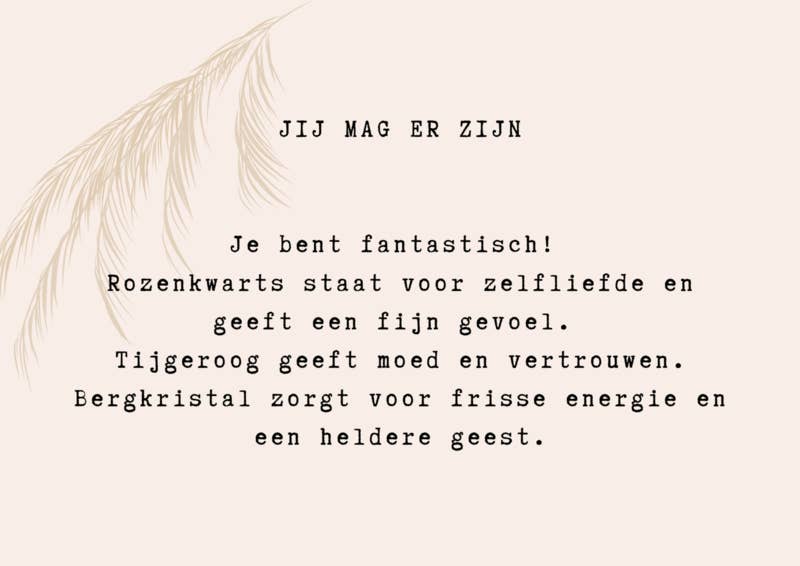 Edelstenen Affirmatie Armbandje - Jij mag er zijn!