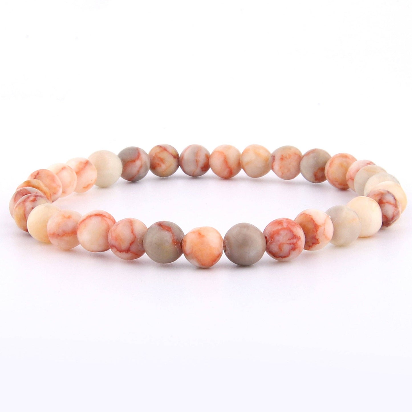 Rode Picasso jaspis armband | 4 mm