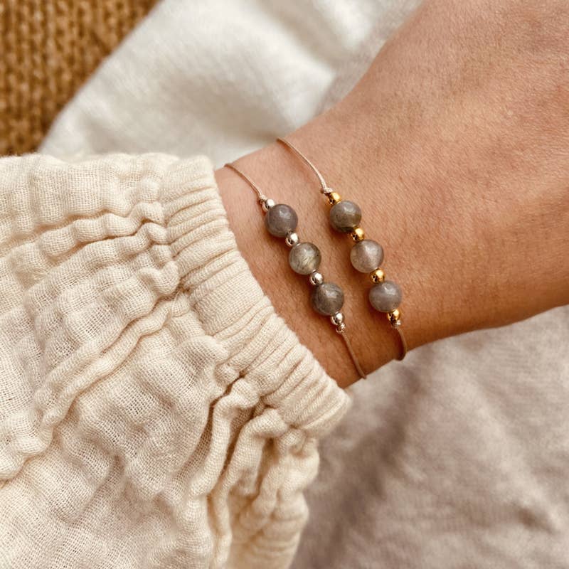 Edelstenen Affirmatie Armbandje - Labradoriet