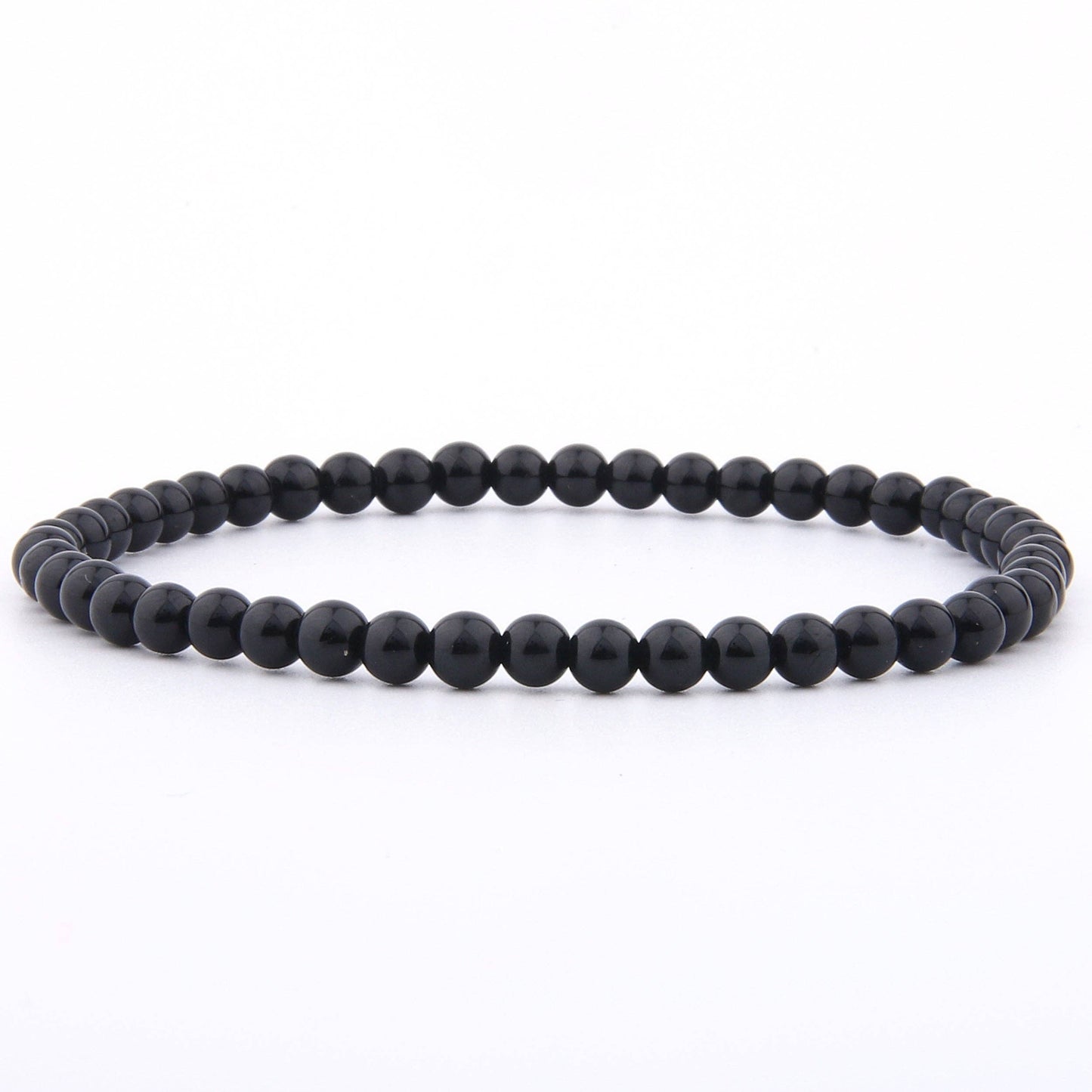 Zwarte toermalijn armband 4 mm