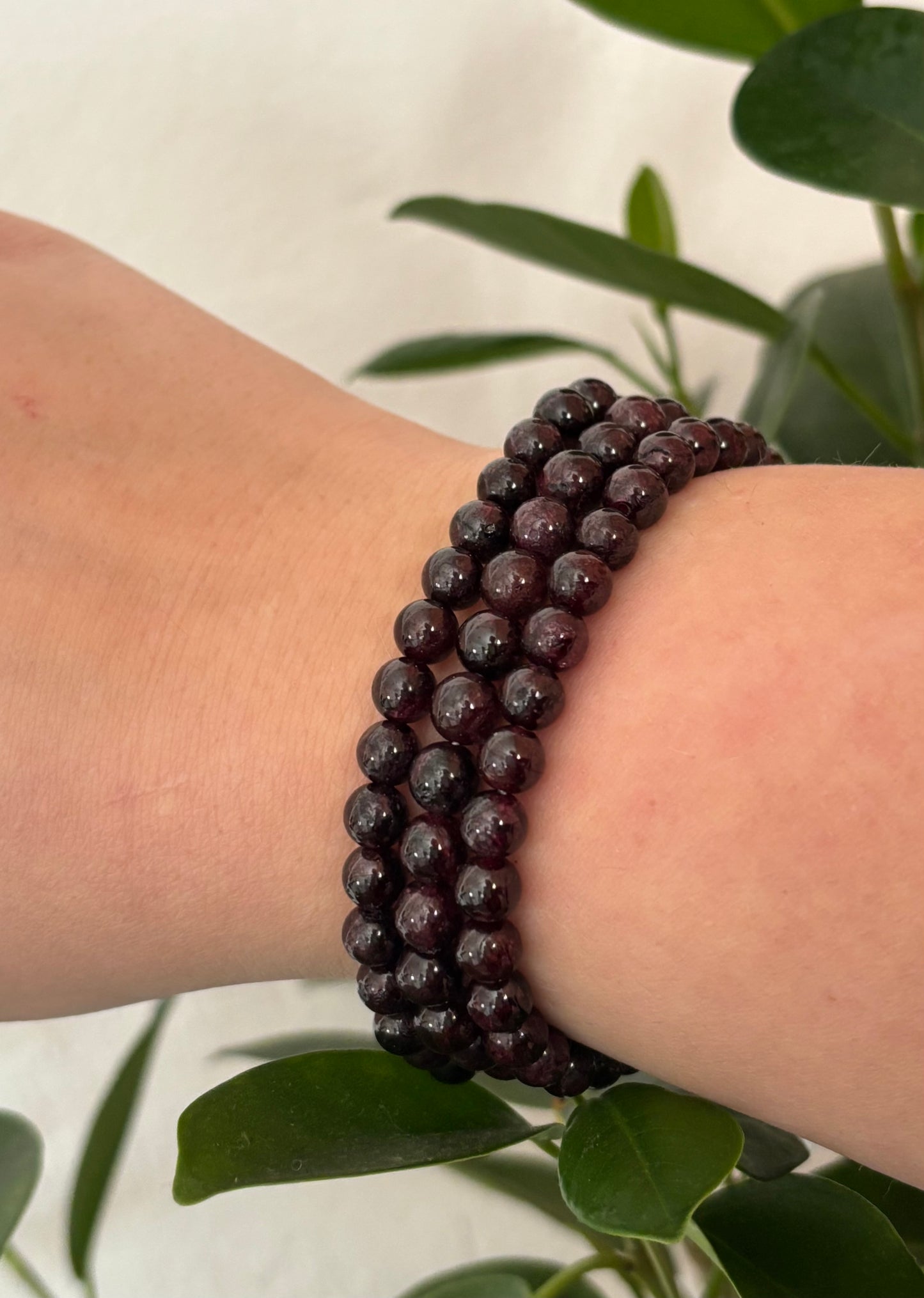 natuurlijke granaat armband