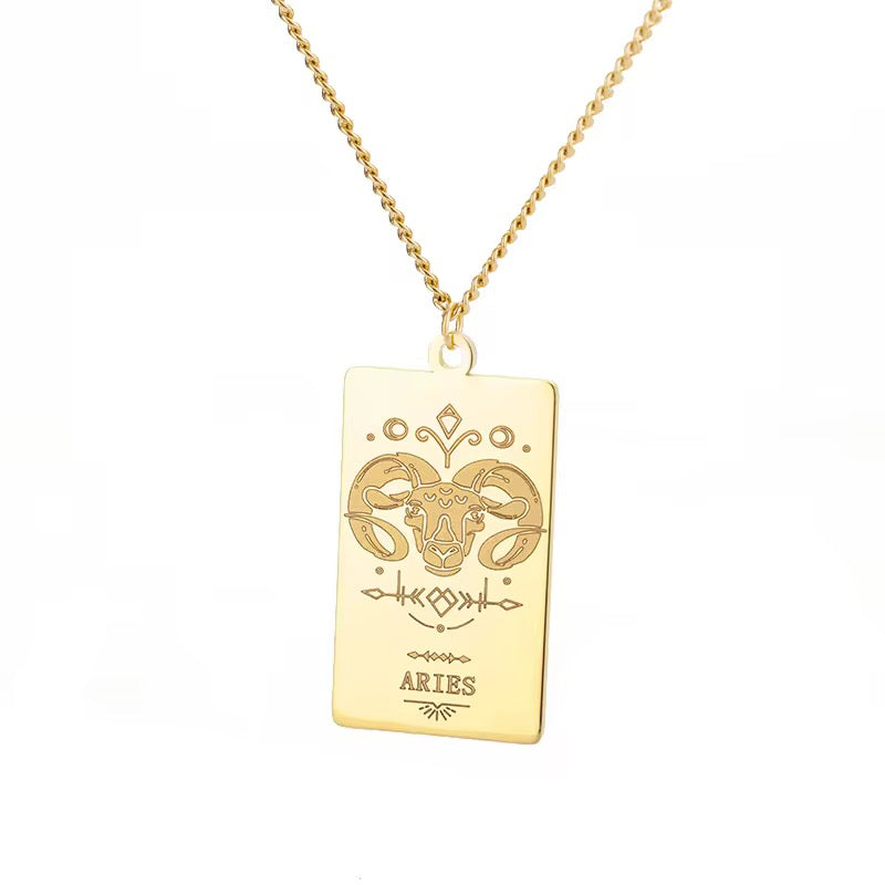 Gouden ram sterrenbeeld ketting