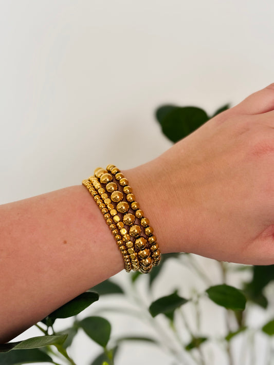 Goudkleurige RVS Armbandenset – Golden Essentials • Elegant, Subtiel & Tijdloos