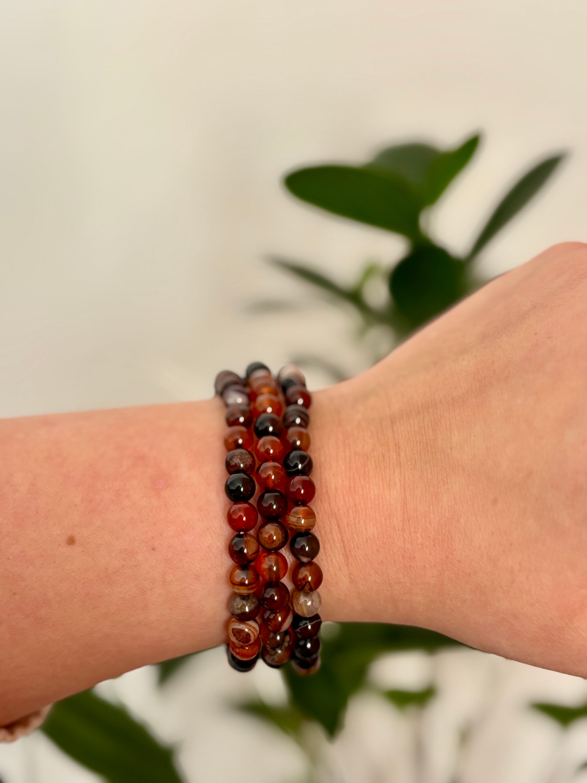 Rode agaat armband