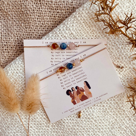 Edelstenen Affirmatie Armbandje - I'm perfect