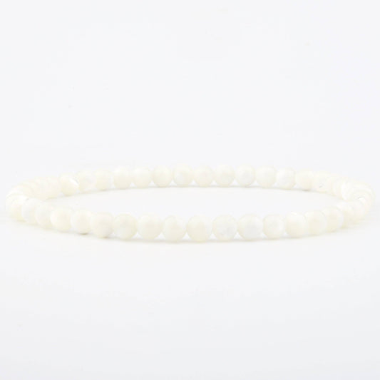 Armband met schelpsteen 4 mm