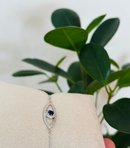 Melek Armband – 925 Sterling Zilver | Groot Boze Oog Bescherming