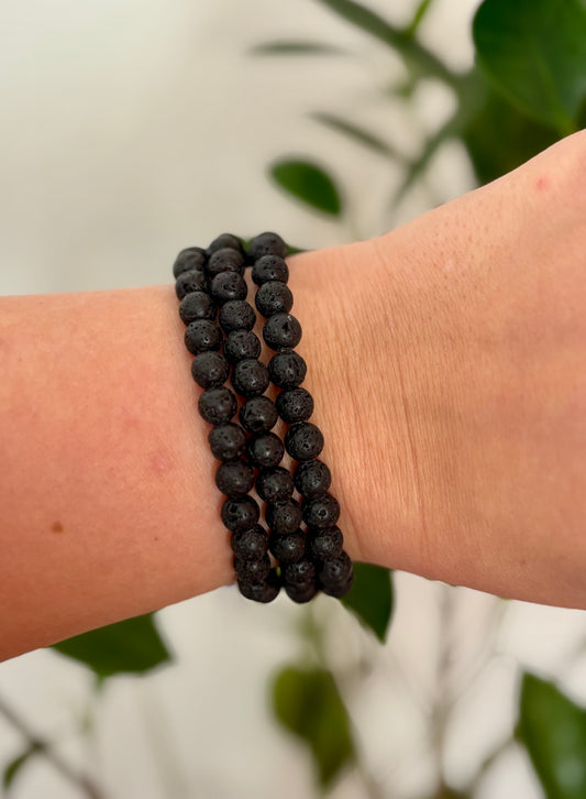 Zwarte Lavasteen Armband 6mm - Aardend & Krachtig | Bestel Nu