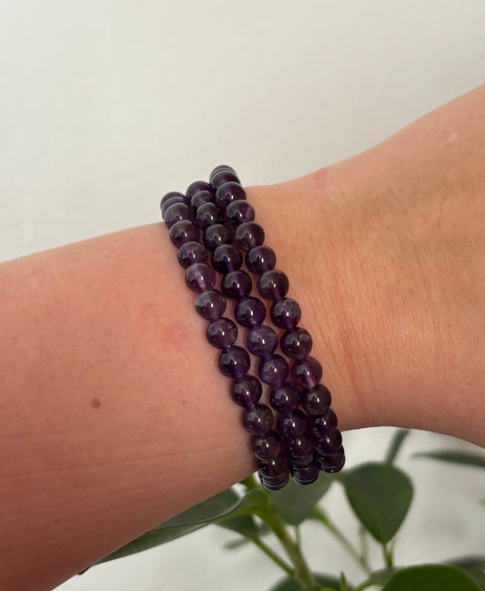 Amethist Armband 6mm - Natuurlijke Edelsteen | Bestel Nu