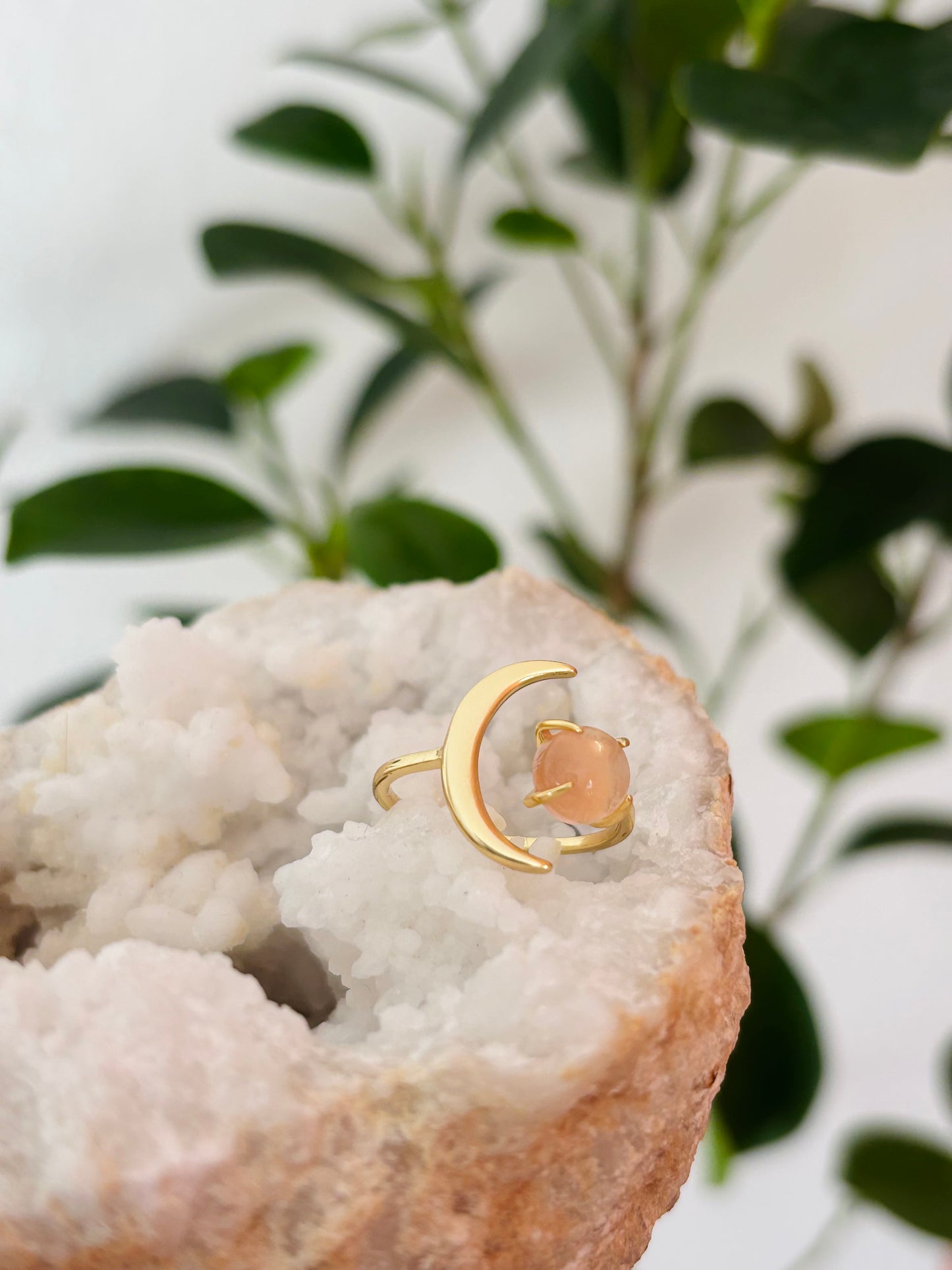Verstelbare rozen kwarts ring | 925 silver