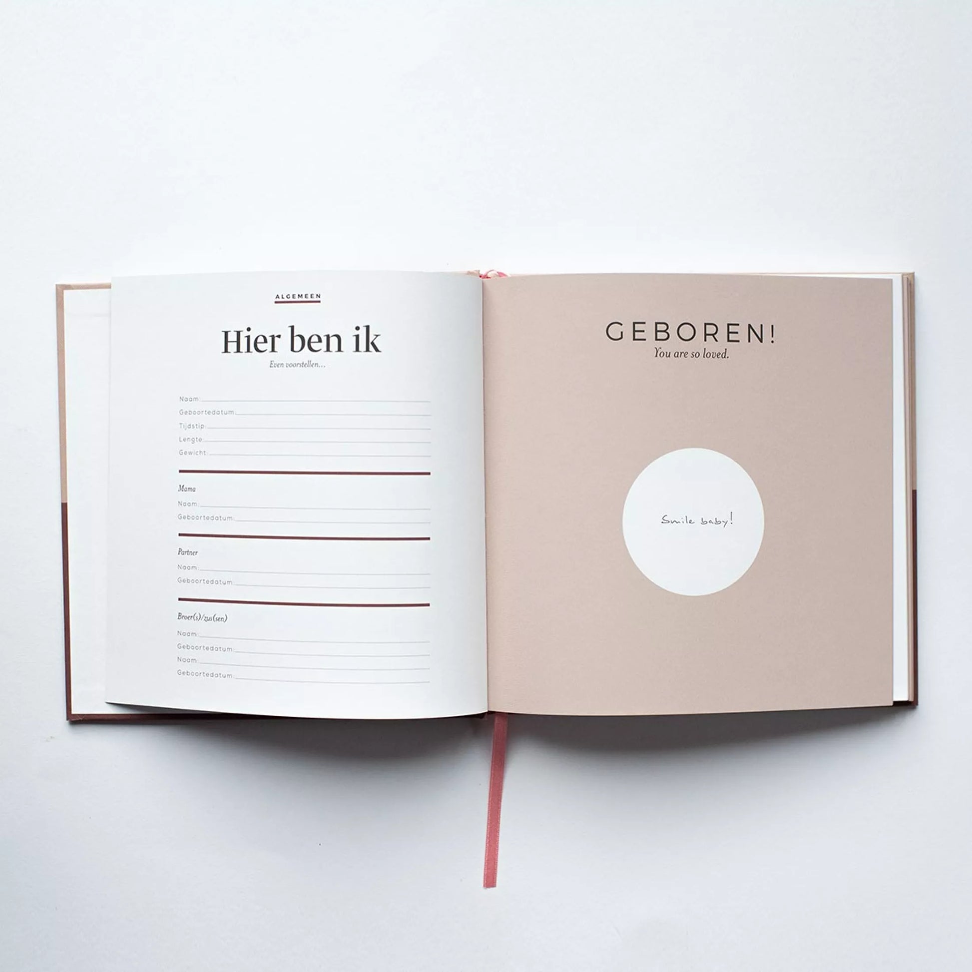 Origineel invulboek baby mijlpalen
