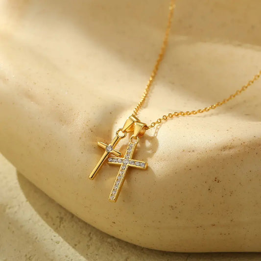 Gouden kruis ketting