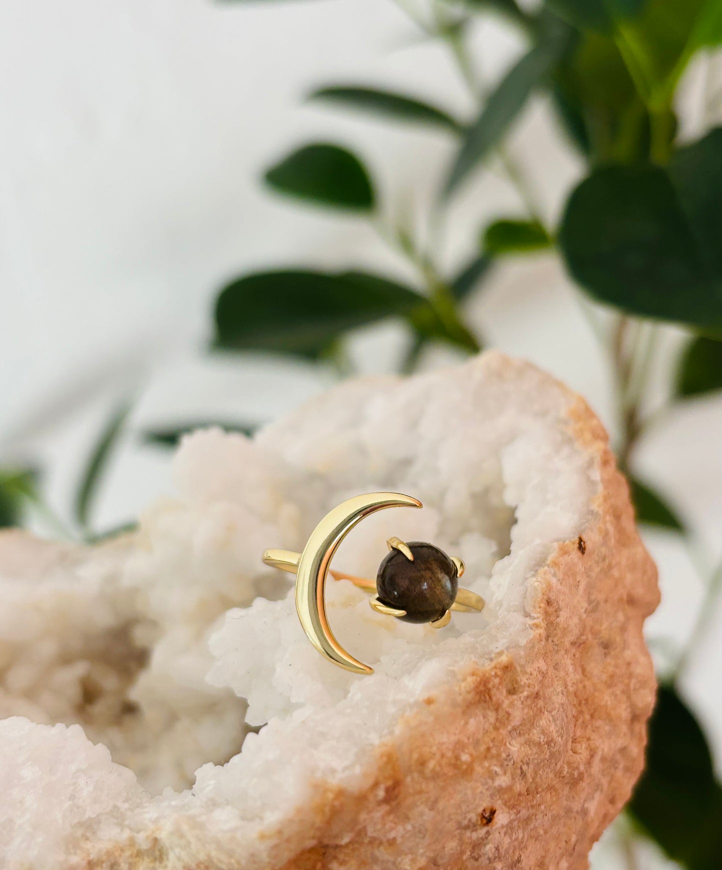 Verstelbare Labradoriet ring | 925 silver