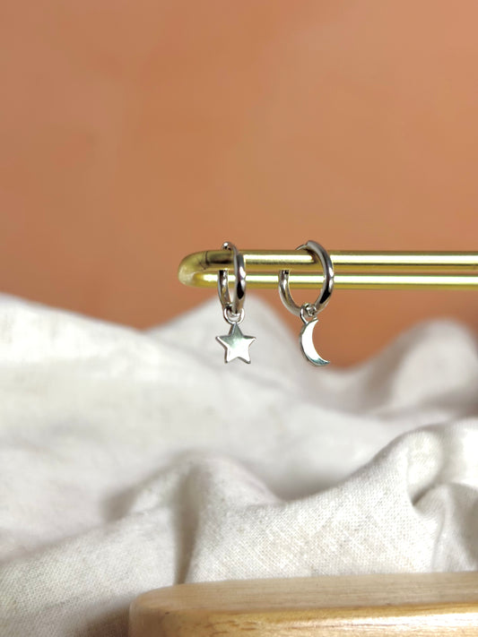 Ayla oorbellen | 925 zilver met Rhodium