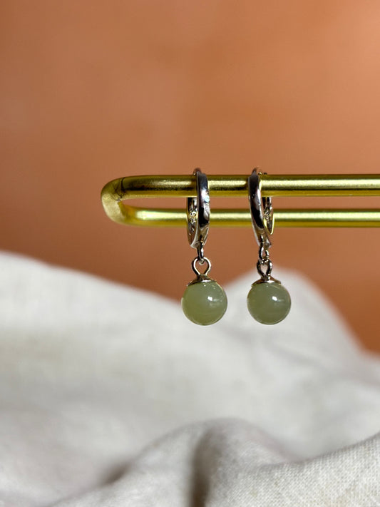 Jade ringetjes | 925 zilver met 18K verguld