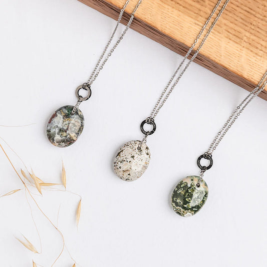 Ketting met oceaan Jaspis