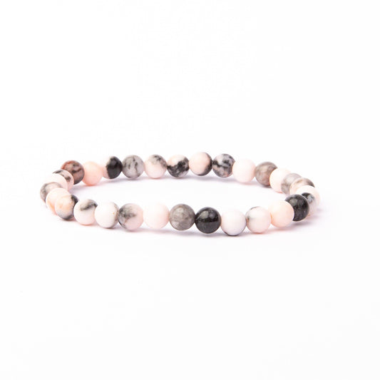 Jaspis roze edelsteen armband | 6 mm