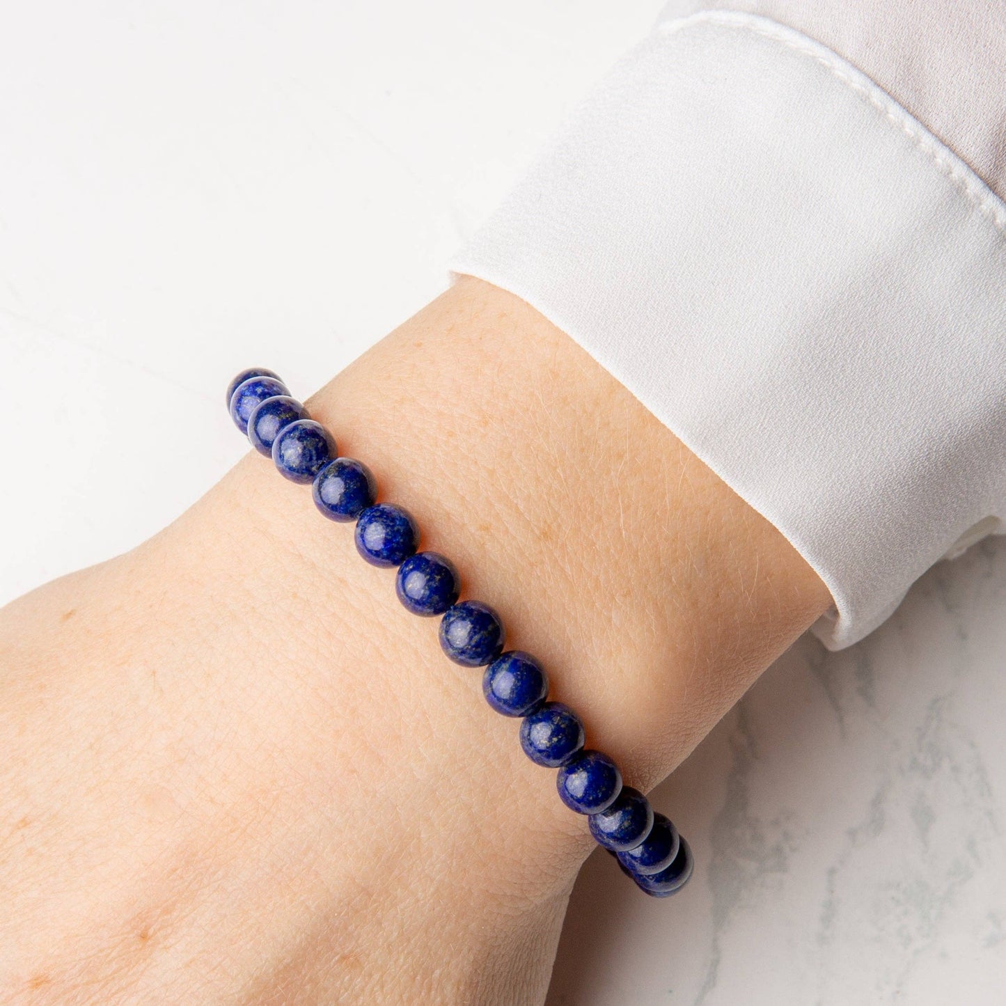 Lapis lazuli edelsteenarmband | 6 mm