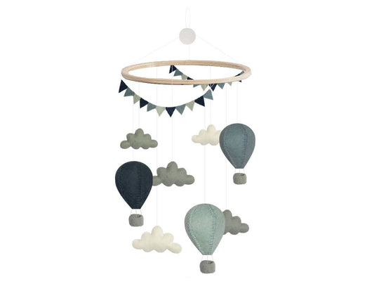 Mobiel, Luchtballon, Mix Blue