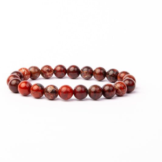 Jasperrode edelsteen armband | 6 mm