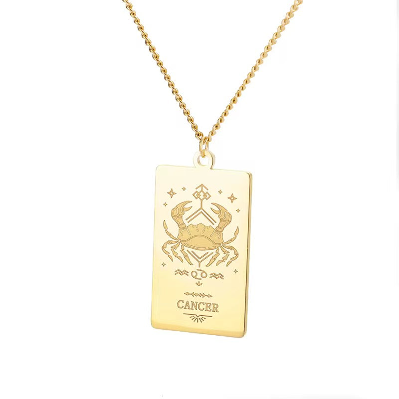 Kreeft sterrenbeeld ketting goud
