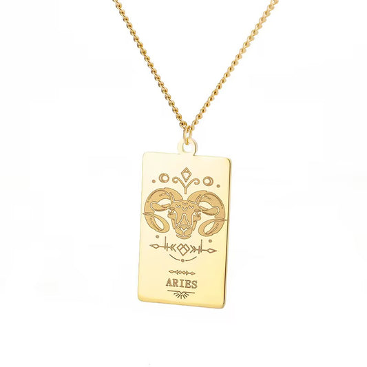 Gouden ram sterrenbeeld ketting
