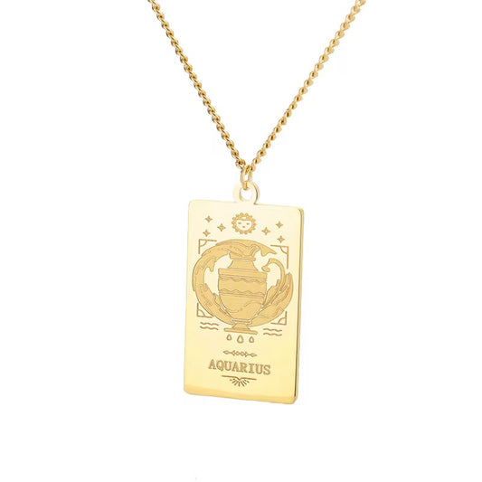 Gouden vissen sterrenbeeld ketting